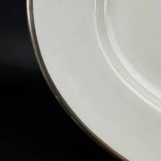 Plat ovale Raynaud modèle Fontainebleau platine