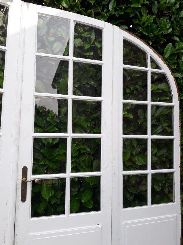 Oak arched bay window door H219xW267,5 small tiles
