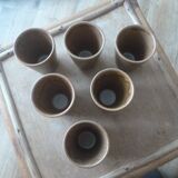 Set of 6 glasses in sandstone GP Digoin