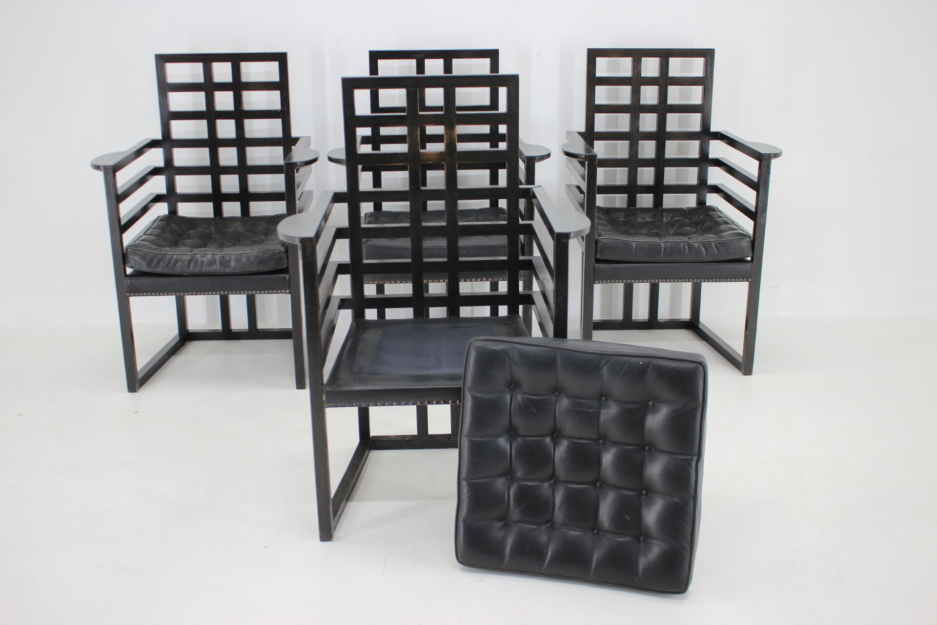 Set of Four Josef Hoffmann Armloffel Chairs Made By Wittmann,Austria