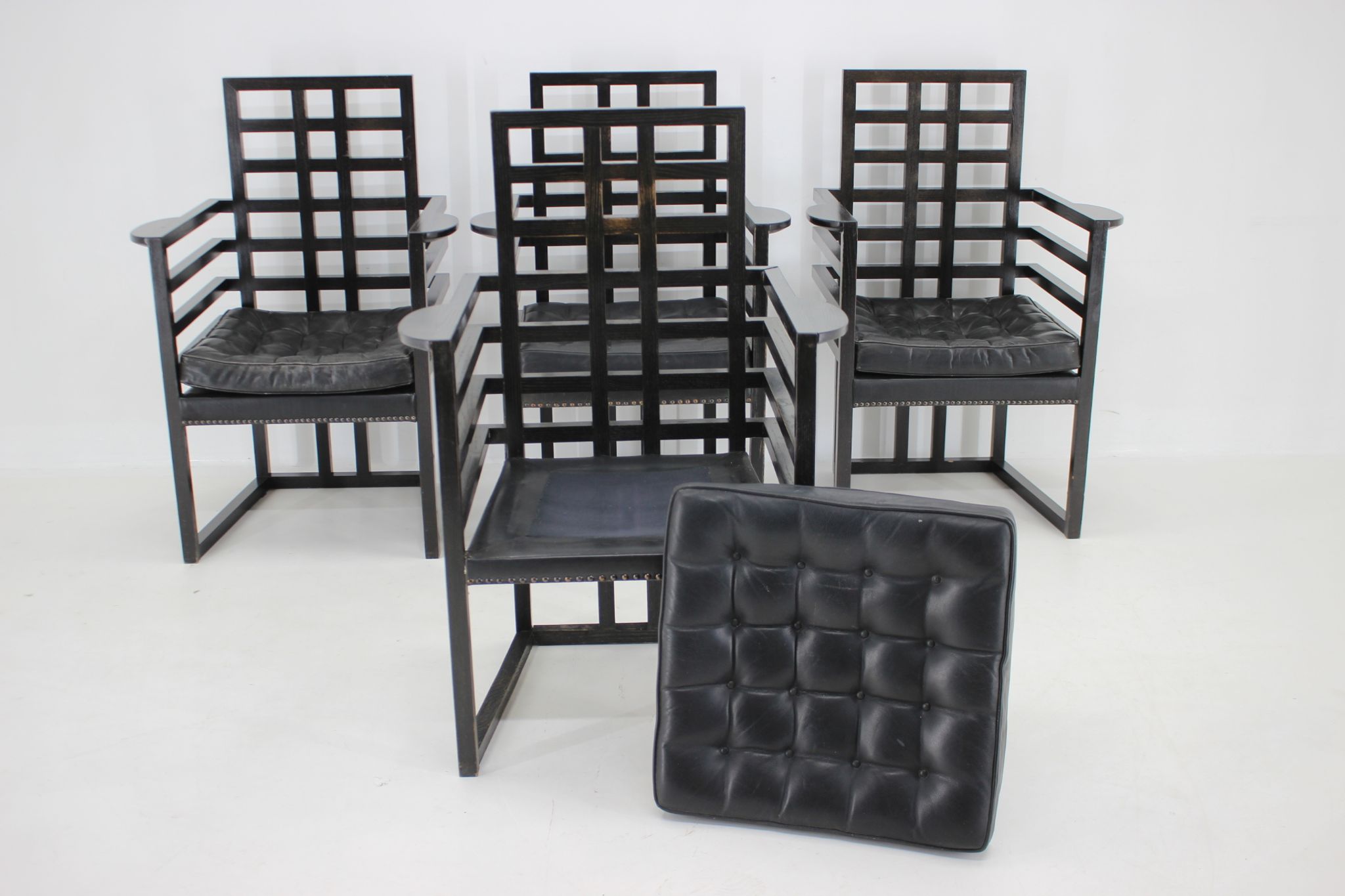 Set of Four Josef Hoffmann Armloffel Chairs Made By Wittmann,Austria