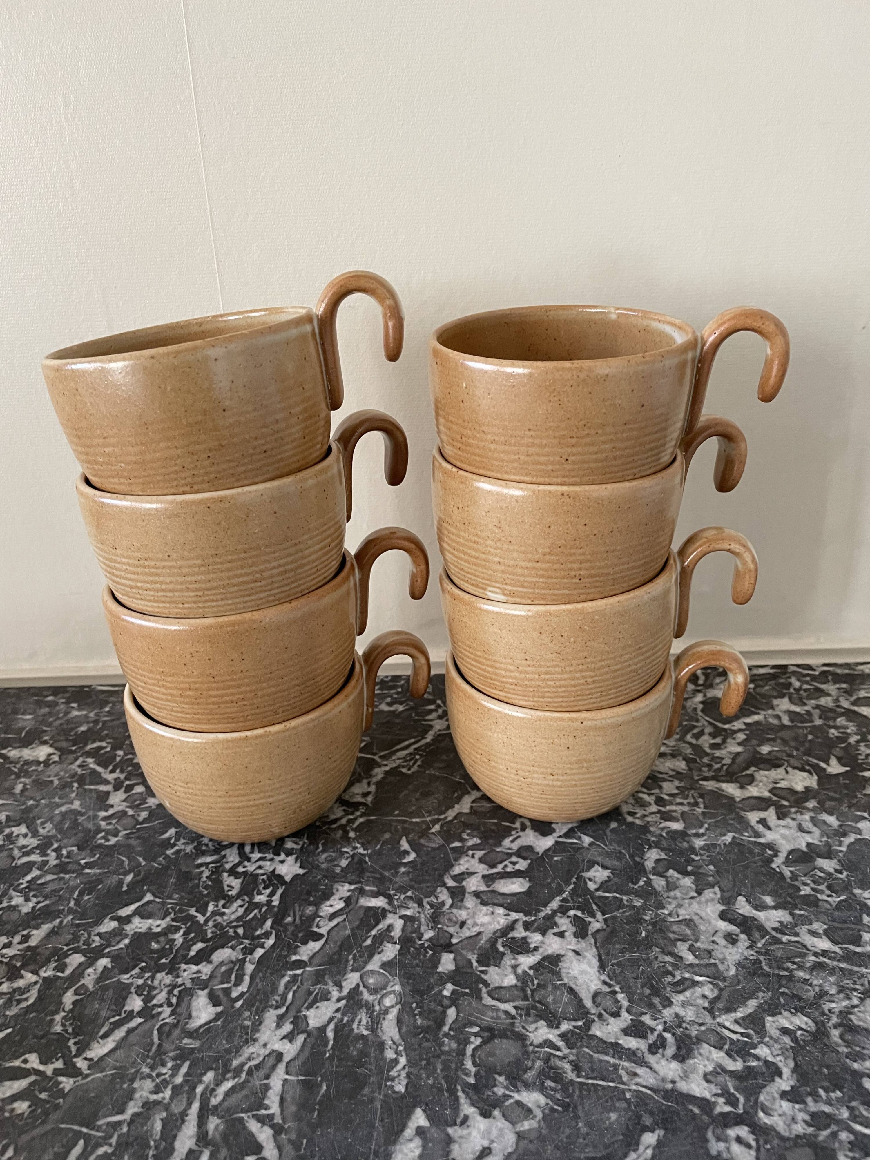Tasses à thé grès Village France CNP