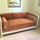 Sofa bed wood and velvet