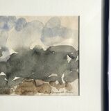 Paul BUTTI, The scrubland below Nîmes 1986. Watercolor on paper