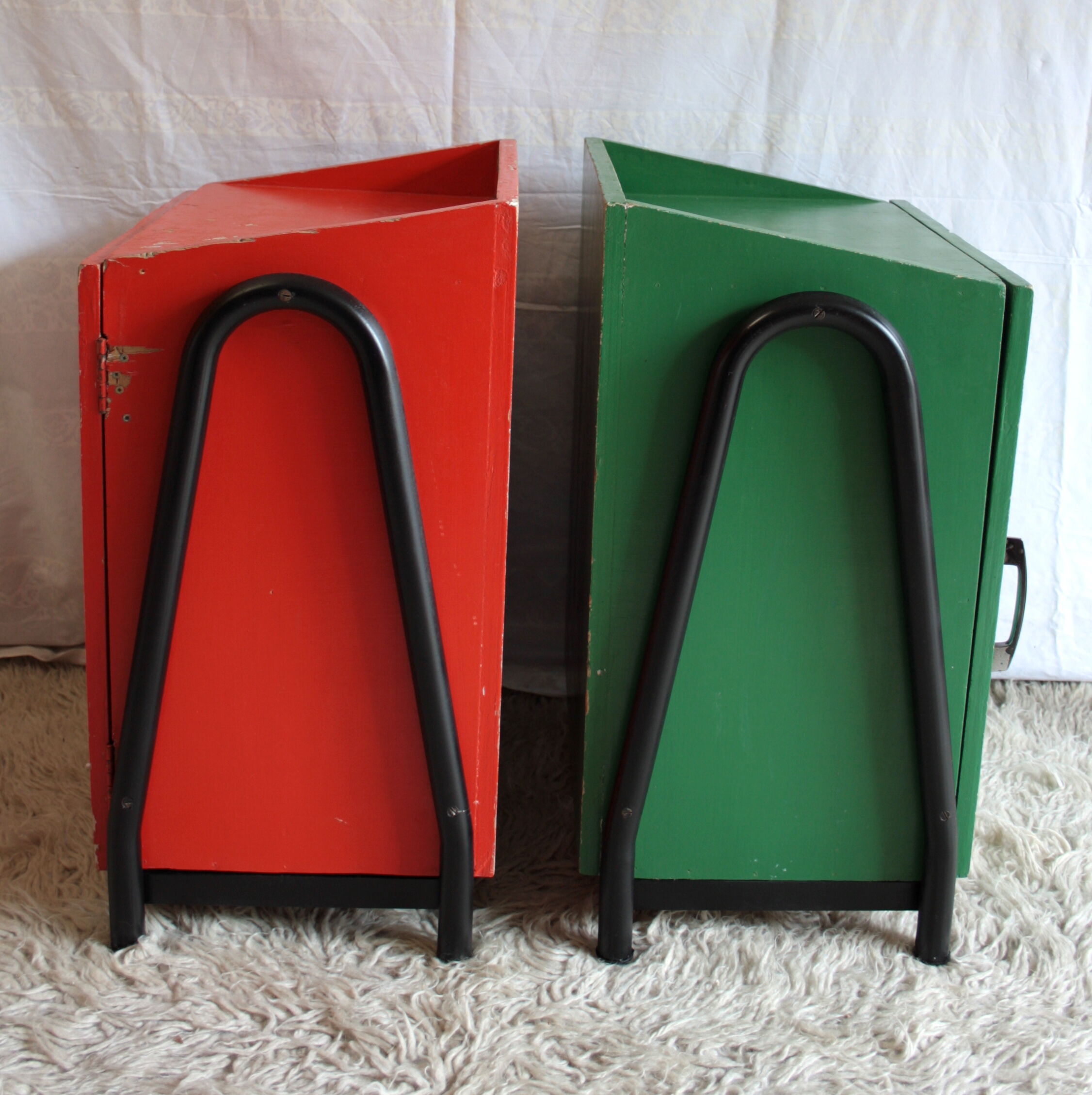 Bedside of boarding school (pair) - 50 years