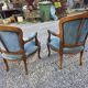 Pair of Louis XV style cabriolet armchairs