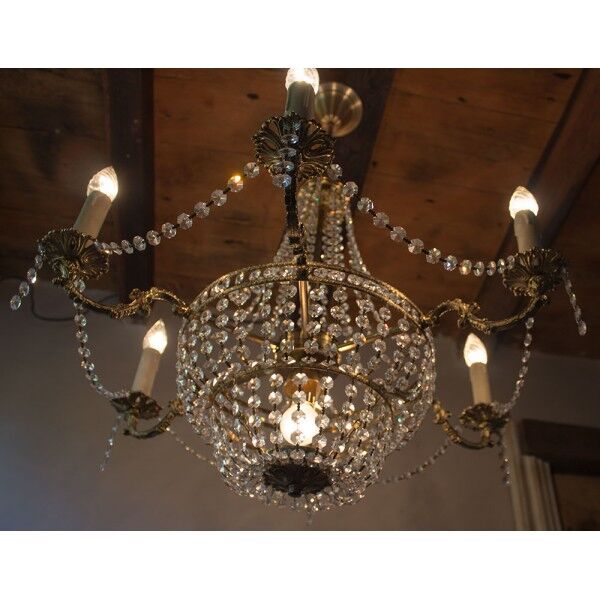 Lustre with glass tassels