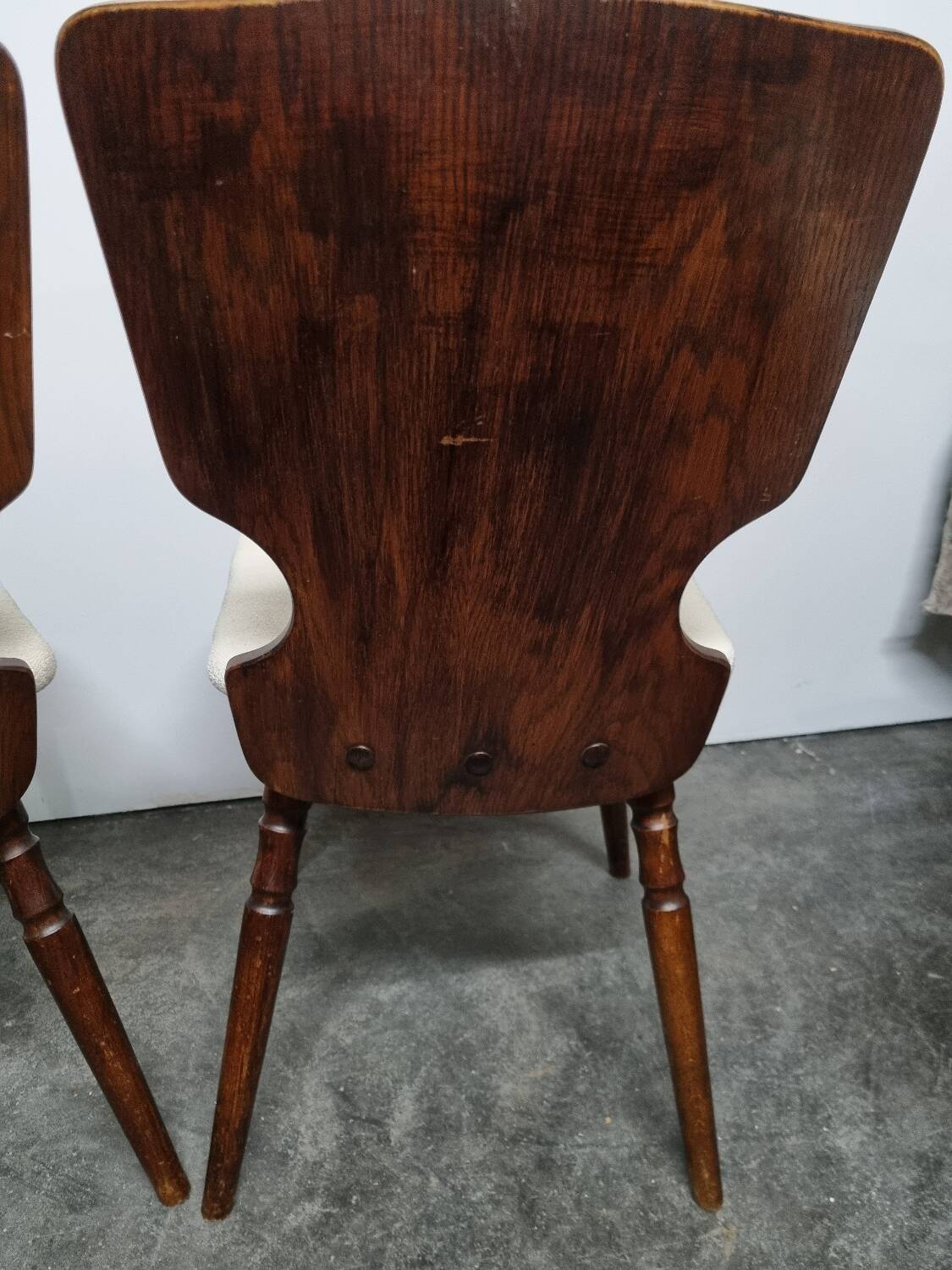 Pair of vintage wooden chairs