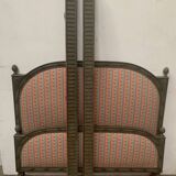 Louis XVI style bed in patinated beech, 20th century