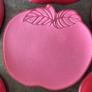 6 dessous de verre rouge vintage