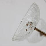 1970s Glass Dandelion Chandelier in Brass Finish by Kamenicky Senov, Czechoslovakia