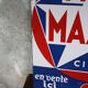 Double-sided enamel plate Piles Mazda Station service