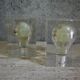 Pair of Pierre Giraudon resin inclusions bulbs