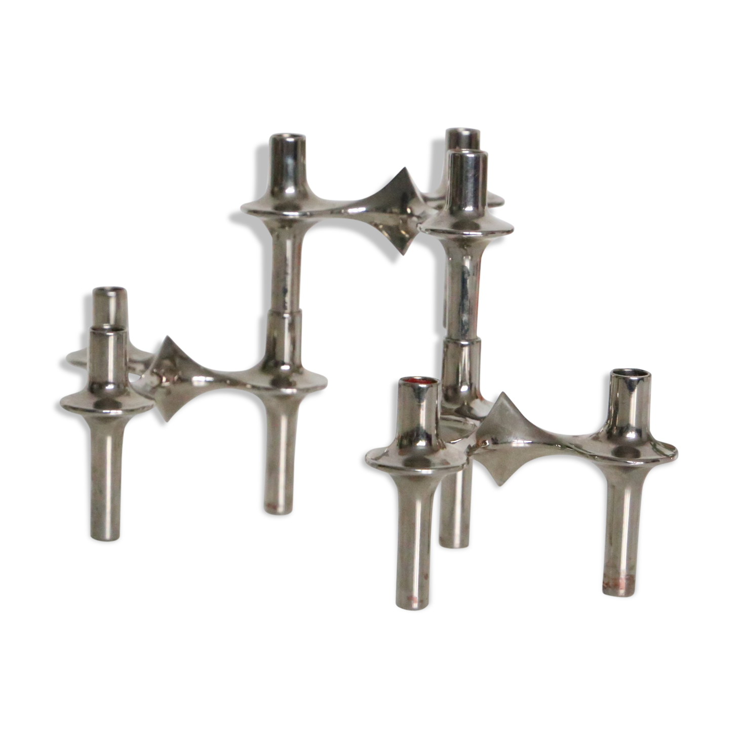"Orion" candlesticks by Caesar Stoffi for Bmf Nagel 1970