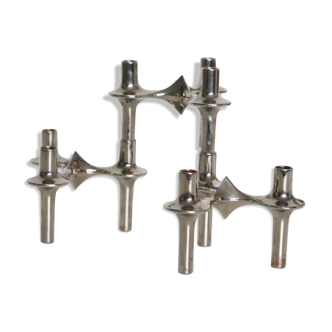 "Orion" candlesticks by Caesar Stoffi for Bmf Nagel 1970