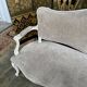 Louis XV taupe and cream style sofa