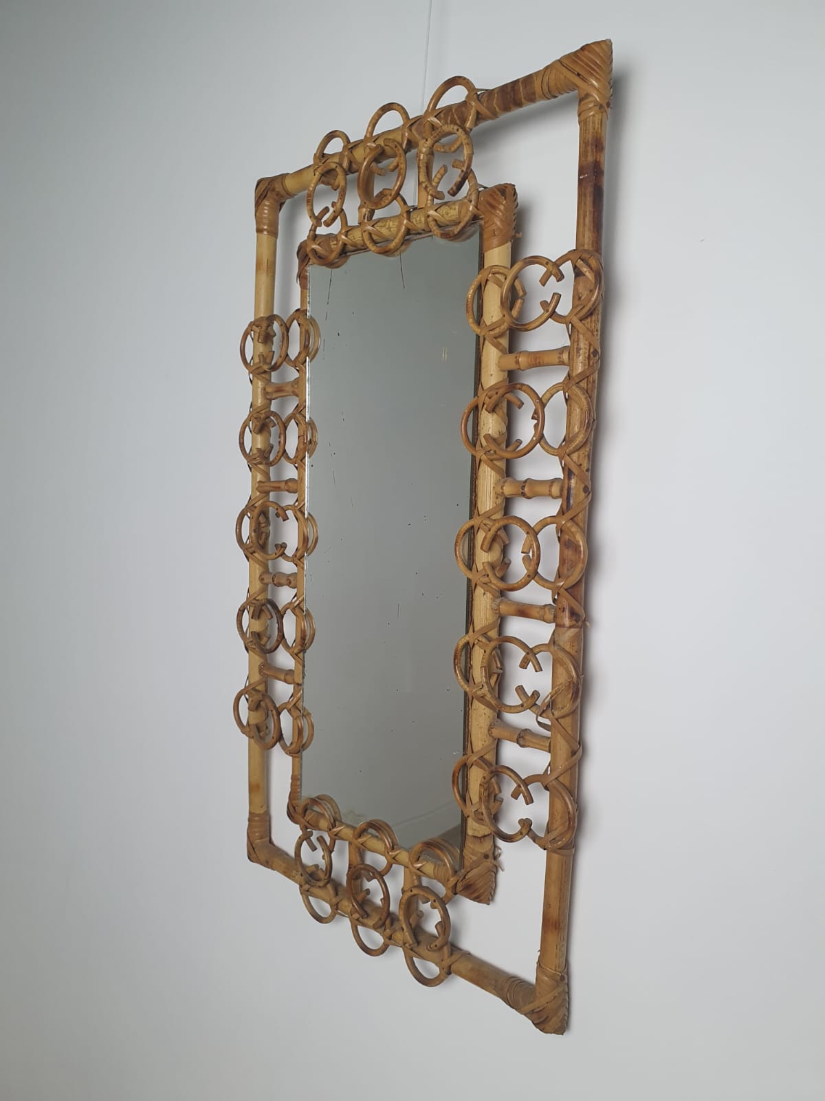 Rattan mirror 60s