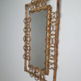 Rattan mirror 60s