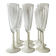 Set of 9 champagne glasses in glass and frosted opaline glass, France 1970