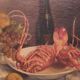 oil painting Antonio Pous Palau (1870–1959) – Still Life with Lobster