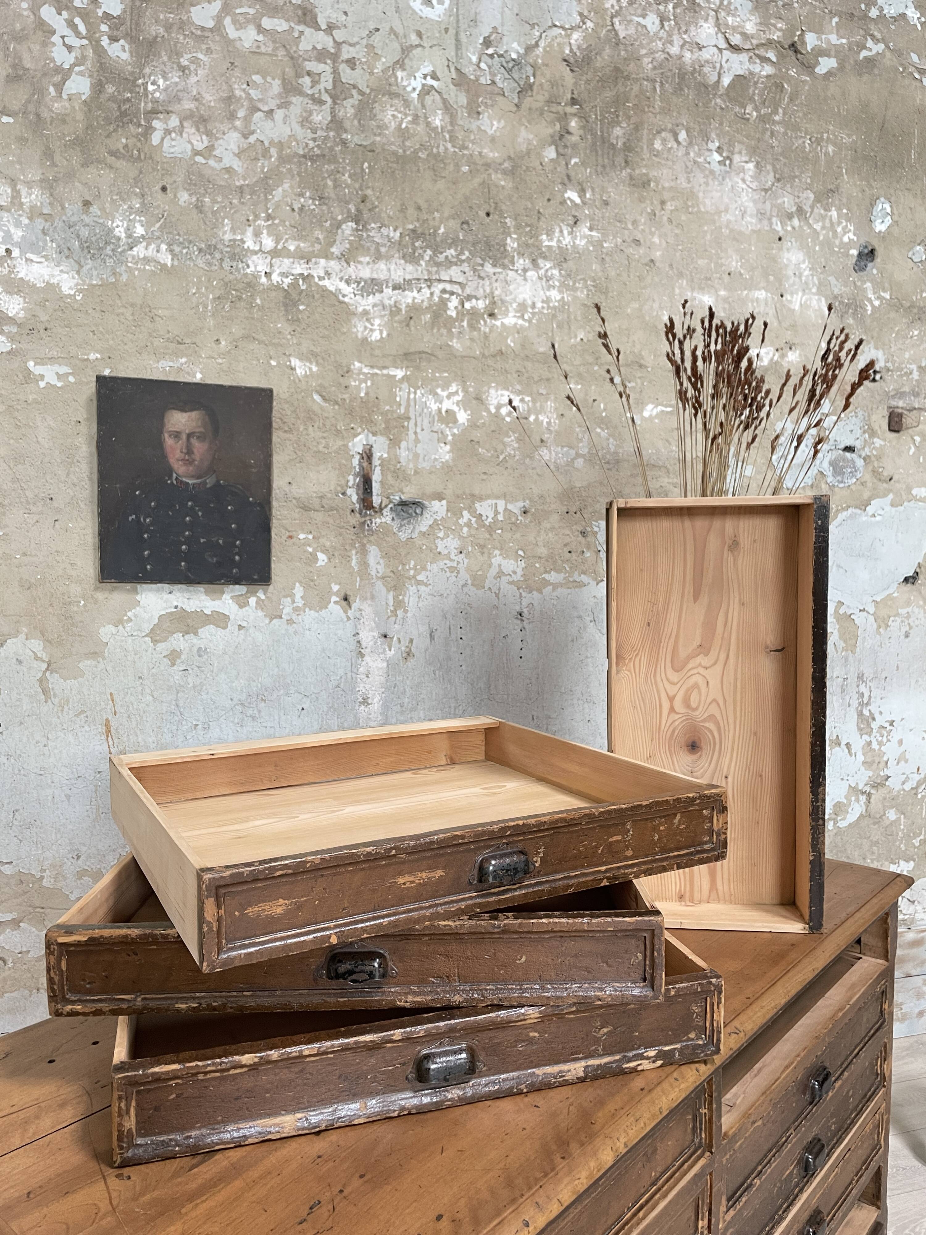 Double-sided trade counter with drawers, circa 1900