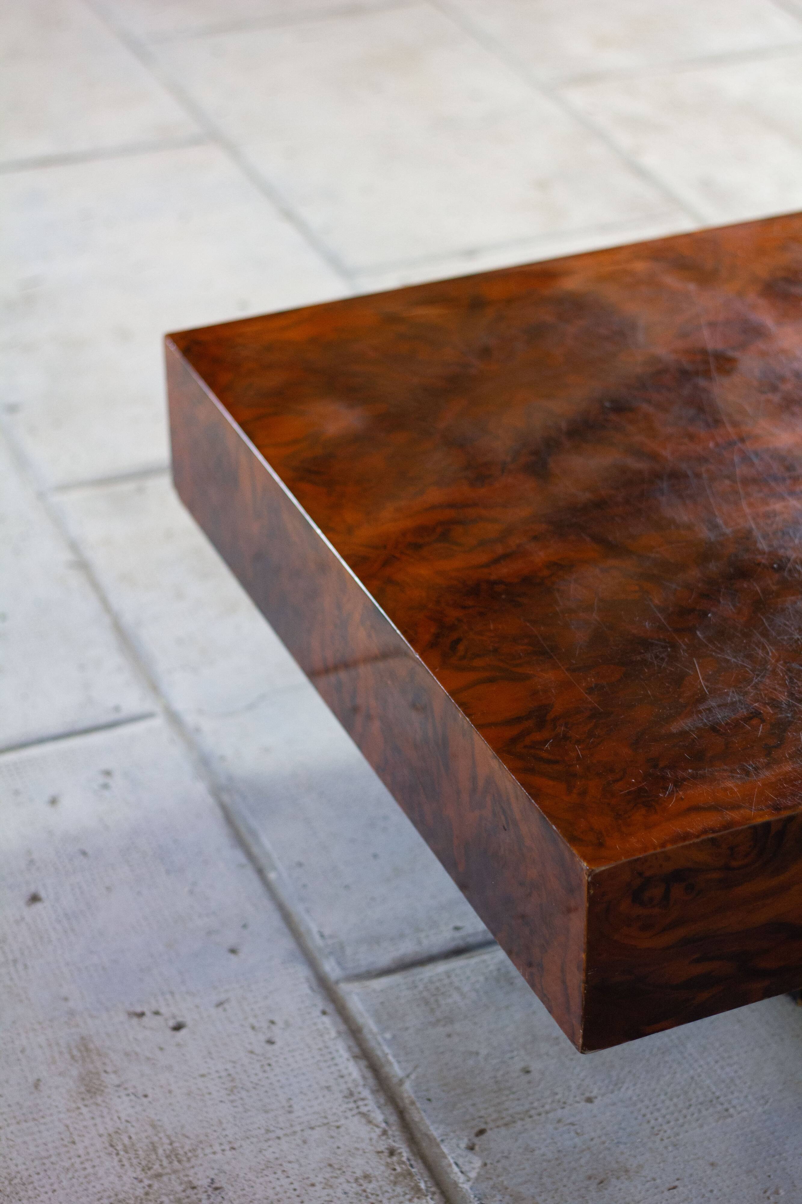 Elm burl coffee table, 1970
