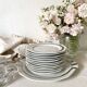 Art Deco porcelain dessert plates and platter