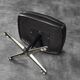 Vintage Mid-Century Scandinavian Modern Black Leather Rectangular Ottoman