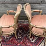 Paire de fauteuils cabriolets de style Louis XV