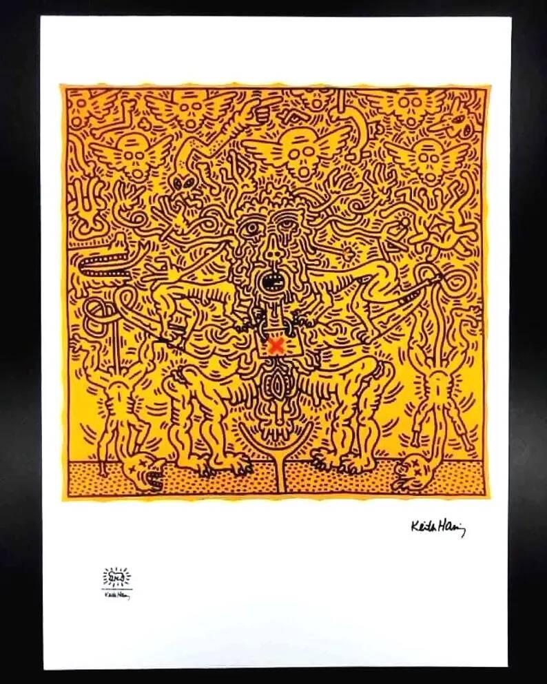 1990s Keith Haring Limited Edition Lithograph
