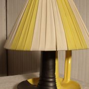 Petite lampe bougeoir vintage ceramique signée Vallauris