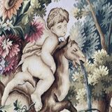 Handmade aubusson vintage tapestry 116x149 cm