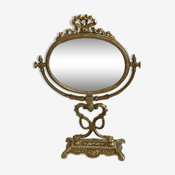 Miroir psyché en laiton style Louis XVI