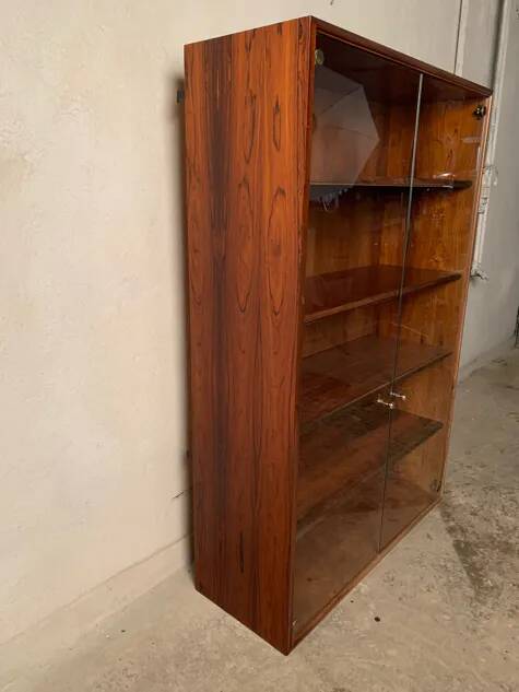 Rosewood display cabinet by Idee Mobel, Pesch, Germany, 1960s