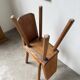 Paire de chaises brutaliste en chêne 1950