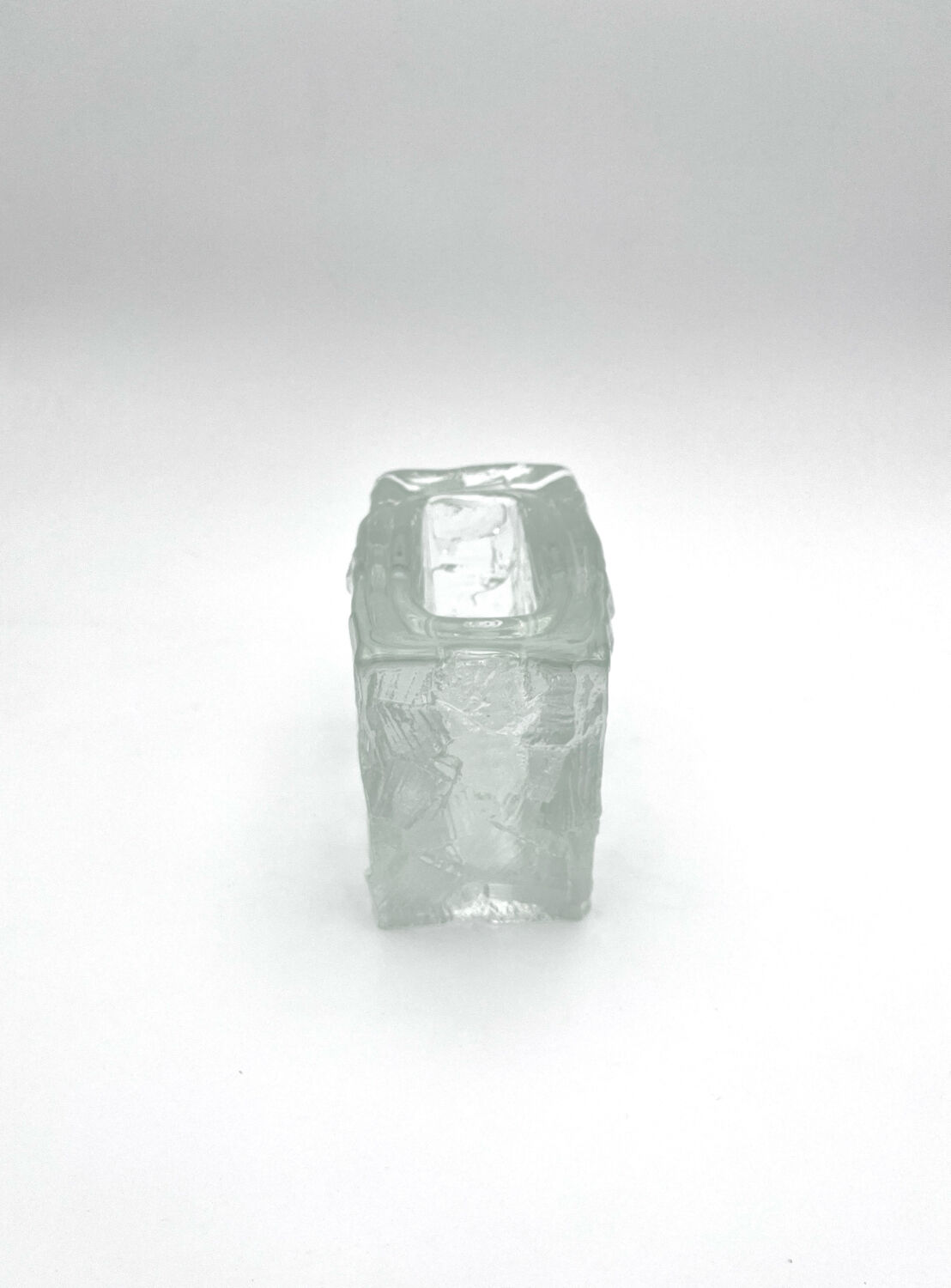 Brutalist vase "Demant" Göte Augustsson - Ruda Glasbruk - Sweden 1960