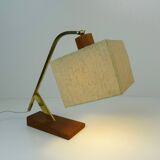 Rare Danish Modern Mid Century Teak & Brass desk Lamp