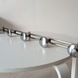 Vintage chrome wall-mounted coat rack from the 1970s