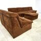 Vintage brown fabric modular sofa, 1970s