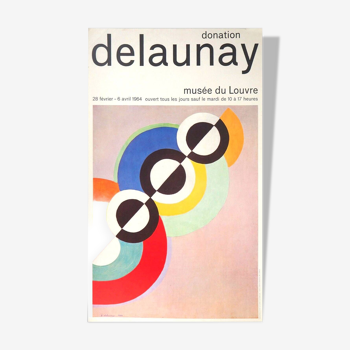 Robert Delaunay, 1964, affiche originale Exposition Musée du Louvre