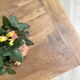 Vintage farmhouse table with spindle legs.