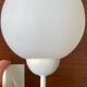 White metal wall light and opaline ball