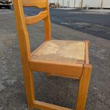 Set of 6 elm chairs from 1980.
