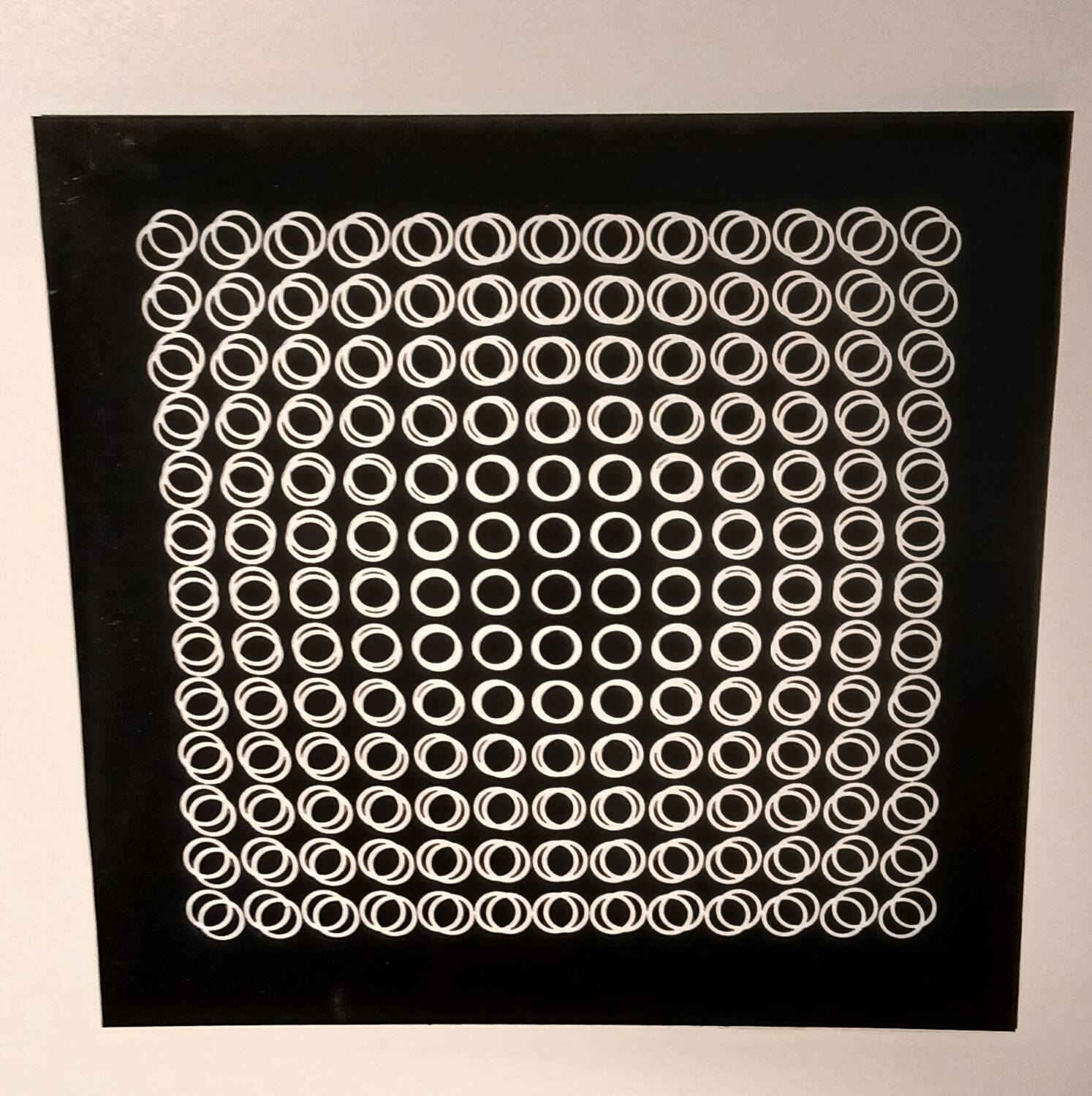 Vasarely silkscreen print - "Deep Kinetics" - 3D Illusion & Black and White