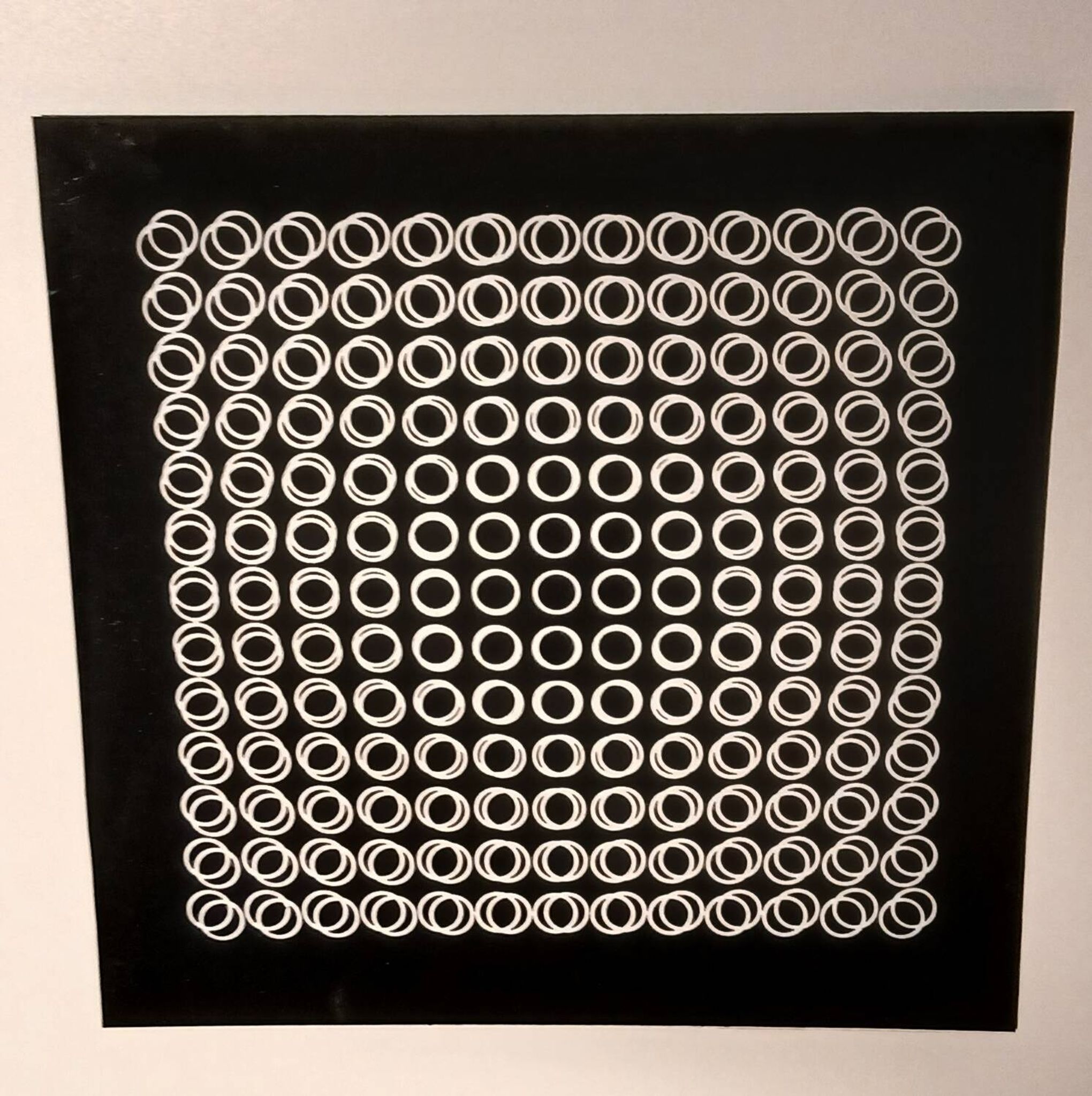 Vasarely silkscreen print - "Deep Kinetics" - 3D Illusion & Black and White