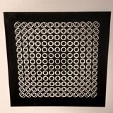 Vasarely silkscreen print - "Deep Kinetics" - 3D Illusion & Black and White