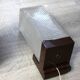 Pair of vintage wall sconces with etched glass and pull switch from the 1970s.
