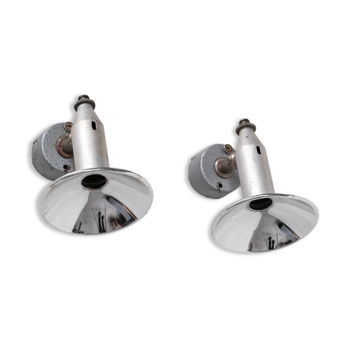 Pair of metal wall spot reflector lights