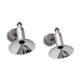 Pair of metal wall spot reflector lights