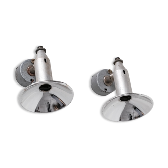 Pair of metal wall spot reflector lights